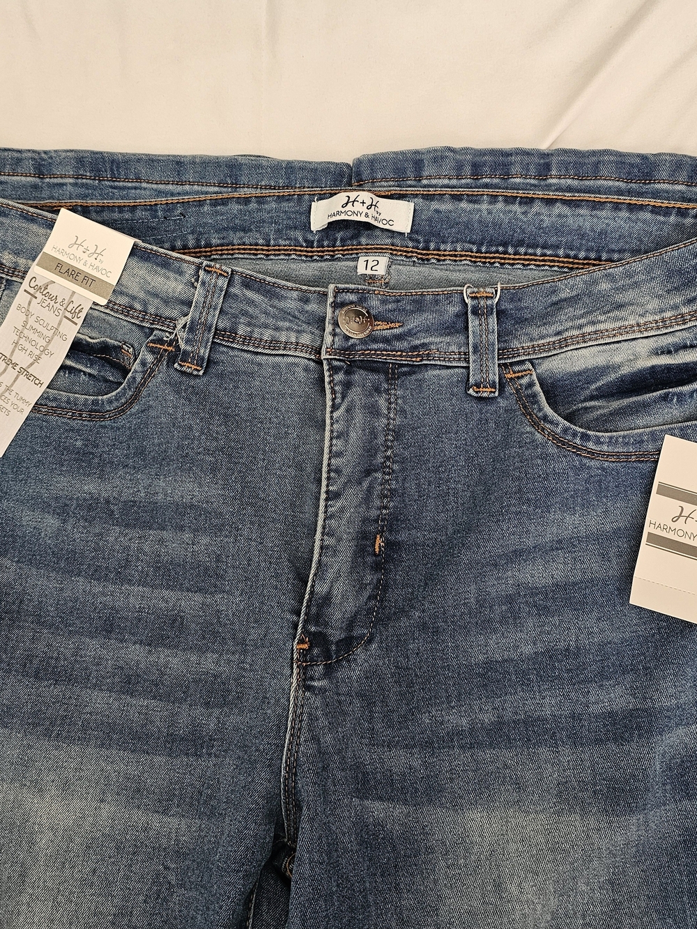 Woen's Harmony & Havoc Flare Leg Jeans.  Size 12